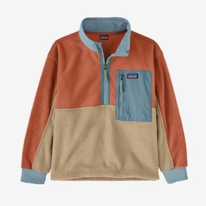Patagonia kids’ microdini half-zip fleece pullover, size large (10/12)